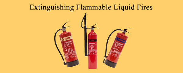 How to extinguish a flammable liquid fire