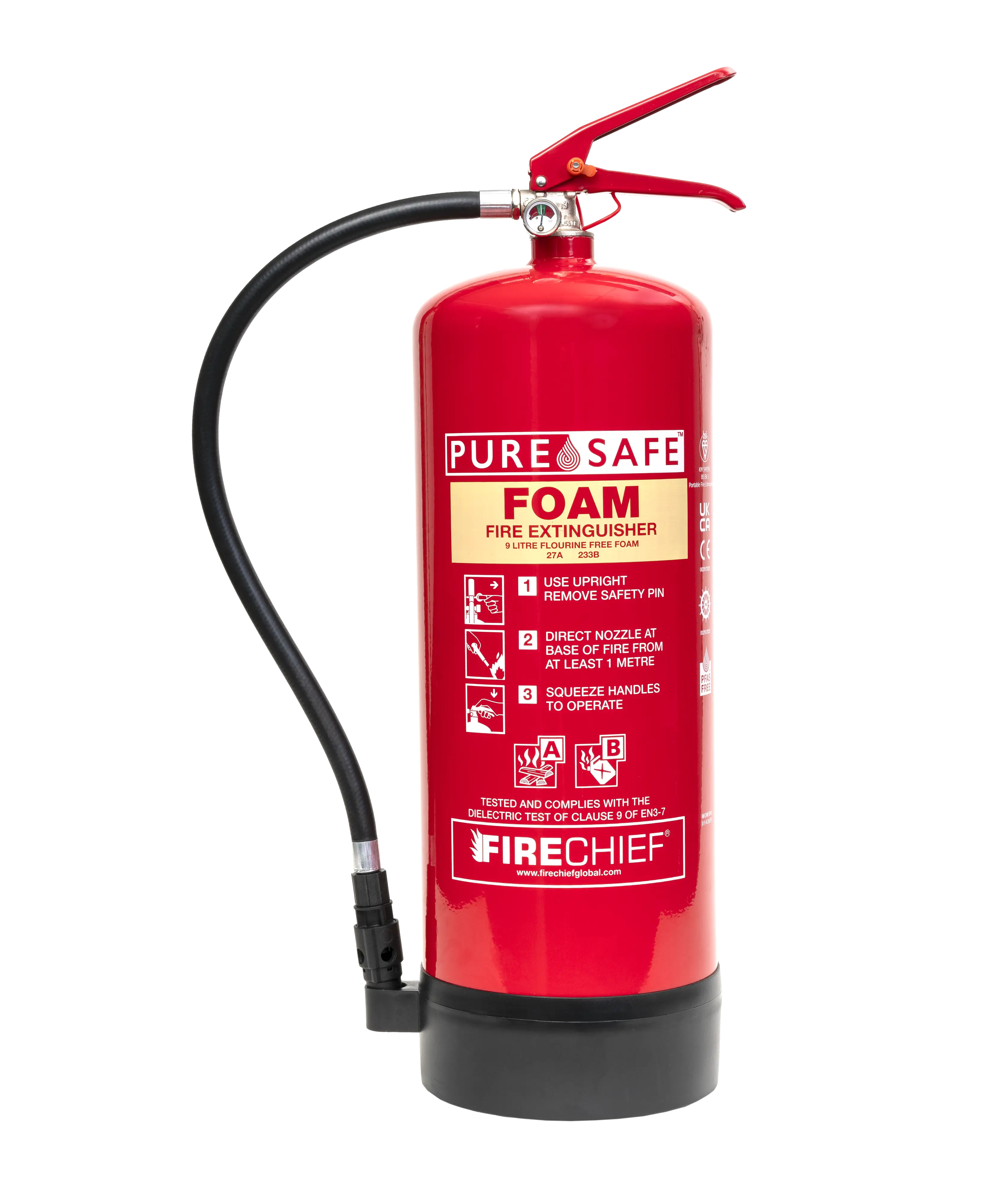 Firechief Puresafe 9 litre Fluorine Free Foam Fire Extinguisher