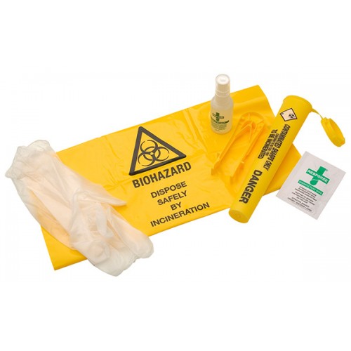 Sharps Disposal System with Spray