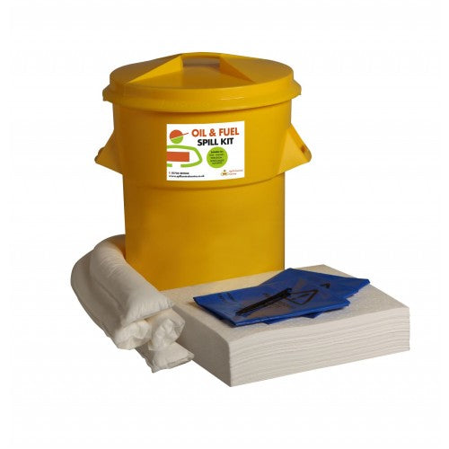 80 Litre Oil & Fuel Spill Kit - Static Bin