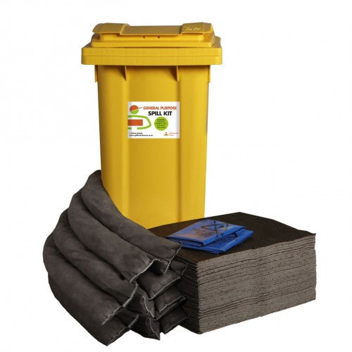 240 litre General Purpose Spill Kit - Wheeled Bin