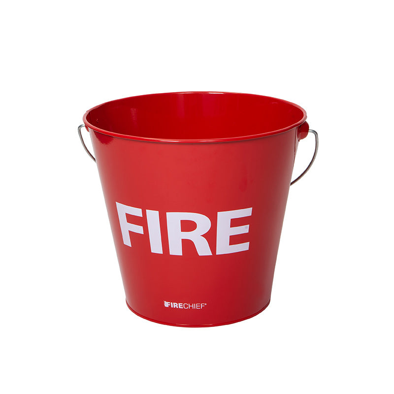 Metal fire bucket and lid
