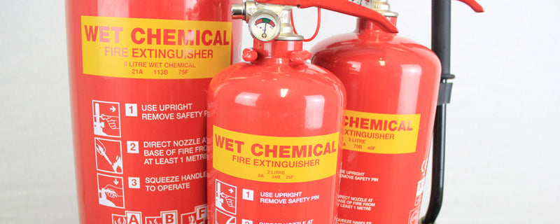 Wet chemical fire extinguishers