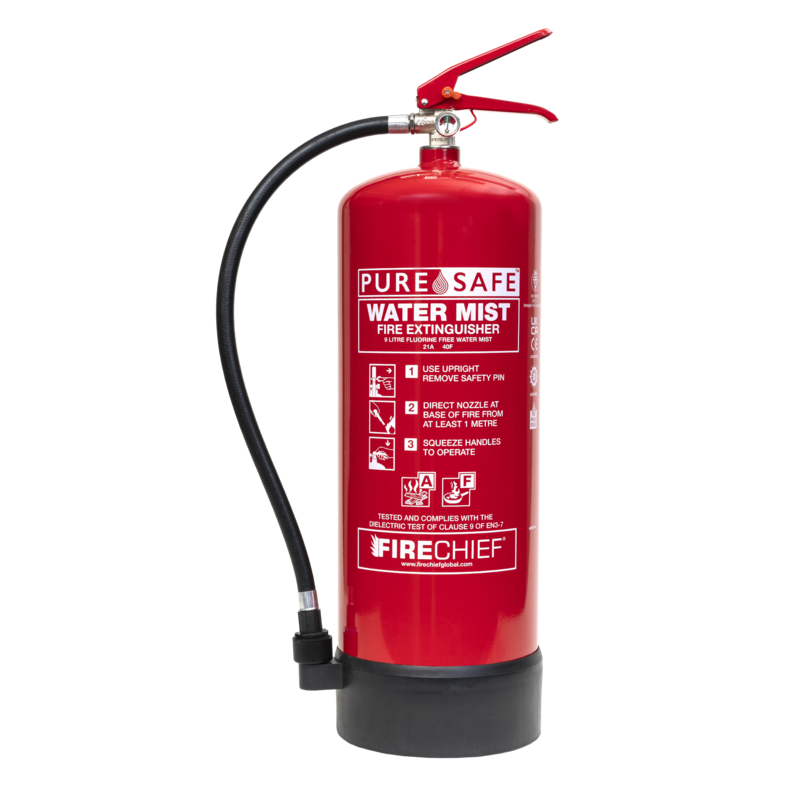 Firechief Puresafe 9 litre Water Mist Fire Extinguisher – Fire and ...