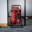 Black Tubular Double Fire Extinguisher Stand