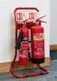 Red Tubular Double Fire Extinguisher Stand