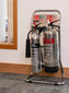 Chrome Tubular Double Fire Extinguisher Stand