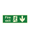 Fire Exit Arrow Down Sign 450 x 150 Photoluminescent