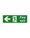 Fire Exit Arrow Left Sign 300 x 100 Photoluminescent