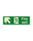 Fire Exit Arrow Up Left Sign 300 x 100 Photoluminescent