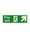 Fire Exit Arrow Up Right Sign 300 x 100 Photoluminescent