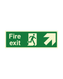 Fire Exit Arrow Up Right Sign 300 x 100 Photoluminescent