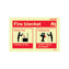 Fire Blanket Information Sign Landscape 105 x 155 Photoluminescent
