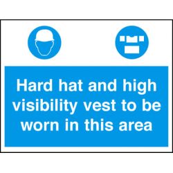 4mm Fluted PVC Hard Hat/Hi Vis 600X450 Sign