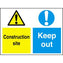 4mm Fluted PVC Site Keep Out 600X450 Sign