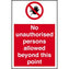 4mm Fluted PVC No Unauthorised Persons Sign