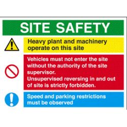 4mm Fluted PVC 800X600 Site Safety Sign