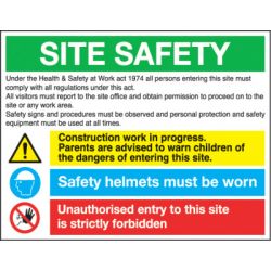 Duralite Tuff 800X600 Site Safety Sign