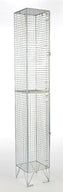 Two Door Wire Mesh Lockers - D450mm