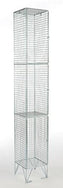 Three Door Wire Mesh Lockers - D305mm