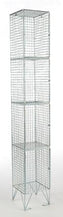 Four Door Wire Mesh Lockers - D380mm