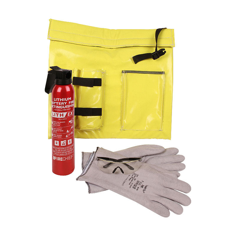 Lith-Ex Small Fire Suppression Kit (inc Bag and 1 litre Extinguisher)
