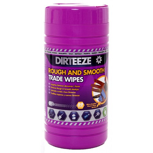 Dirteeze Rough and Smooth Heavy Duty Wipes (8 x 80 Wipe Tubs)