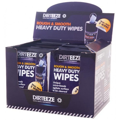 Dirteeze Rough and Smooth Heavy Duty Wipes (50 x 2 Wipe Sample Packs)