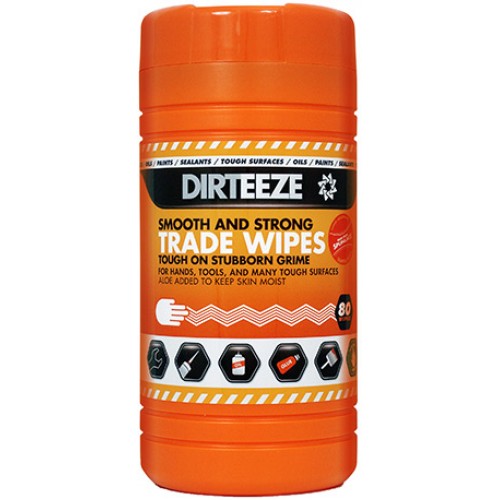 Dirteeze Smooth and Strong Heavy Duty Wipes (8 x 80 Wipe Tubs)