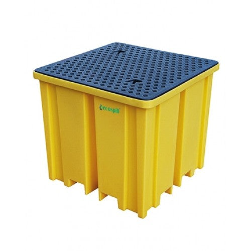 Single IBC Spill Pallet with Four Way Entry
