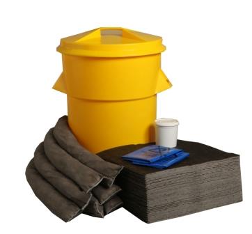 90 litre Ecospill Maintenance Spill Kit - Circular PE Bin