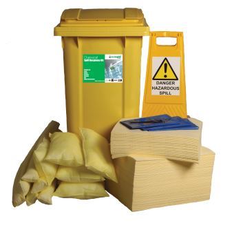 240 litre Ecospill Chemical Spill Kit - Wheeled Bin