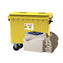 400 Litre Oil & Fuel Spill Kit - 4 Wheeled Bin with Drain Cover & Putty