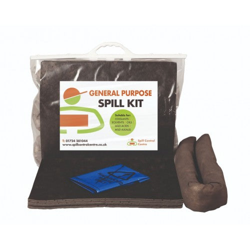 15 litre General Purpose Spill Kit - Clip Top Bag