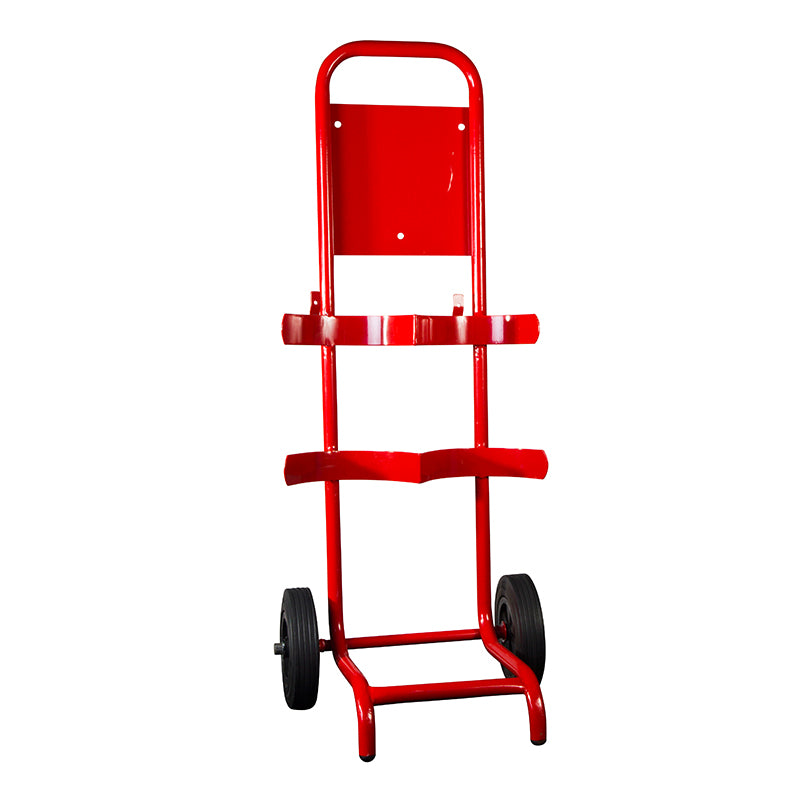 Compact Double Fire Extinguisher Trolley