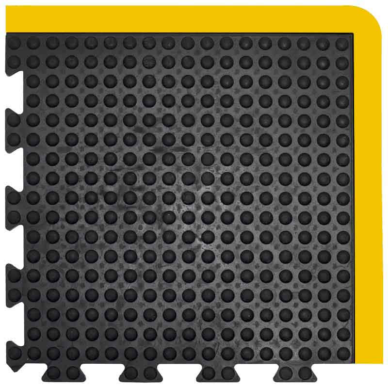 Bubblemat Connect Black/Yellow Linkable Anti-Fatigue Floor Mat