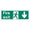 Fire exit man arrow down 340 x 120