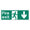 Fire exit man arrow down 400 x 150