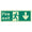 Fire exit man arrow down  400 x 150 Photoluminescent