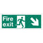 Fire exit man arrow down right 400 x 150