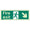 Fire exit man arrow down right 340 x 120 Photoluminescent