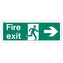 Fire exit man arrow right 340 x 120