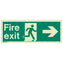 Fire exit man arrow right 400 x 150 Photoluminescent