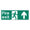 Fire exit man arrow up 400 x 150