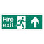 Fire exit man arrow up 400 x 150