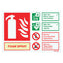 Foam Extinguisher Self Adhesive ID Sign Landscape
