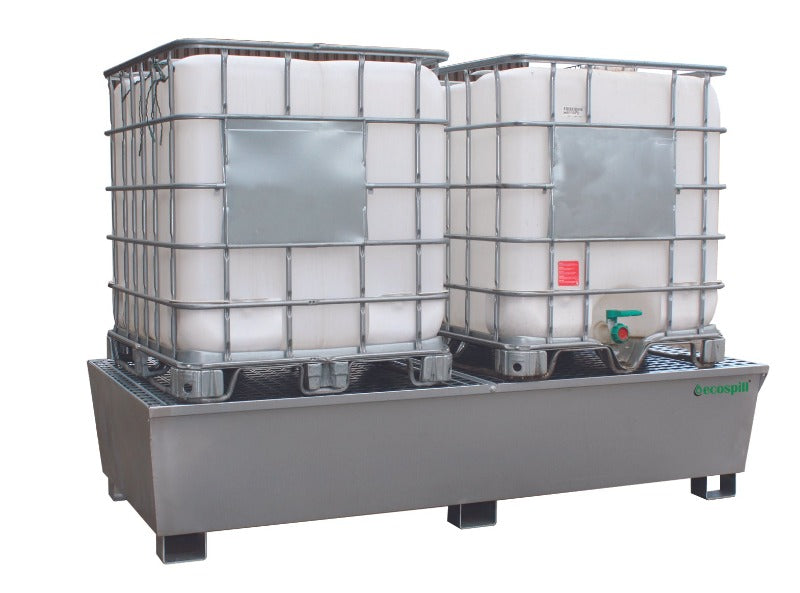 Galvanised Double IBC Spill Pallet