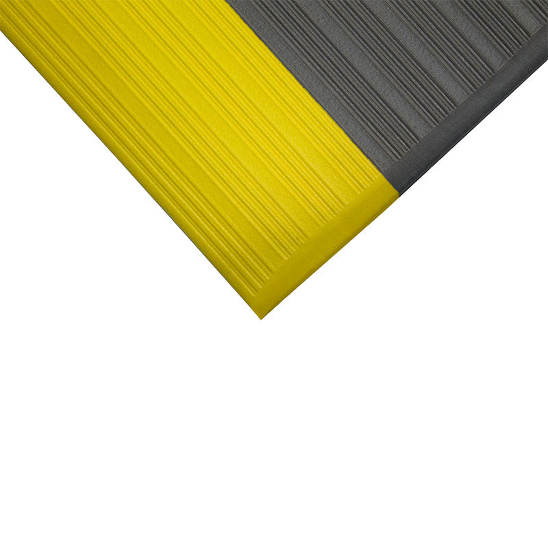 Orthomat Ribbed Grey/Yellow Anti-Fatigue Floor Mat