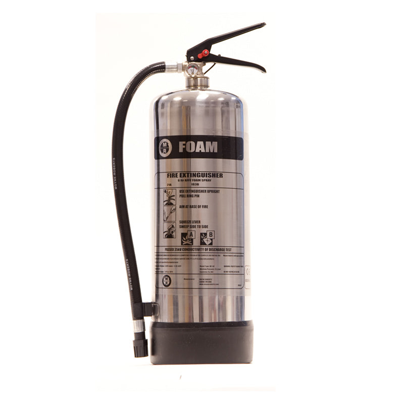 Stainless Steel 6 litre Foam Fire Extinguisher