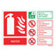 Water Extinguisher Self Adhesive ID Sign Landscape